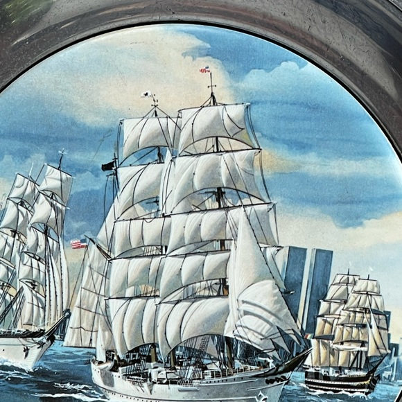 Commemorative plate, tall ships gather in NY harbor 1976 - Picture 9 of 11